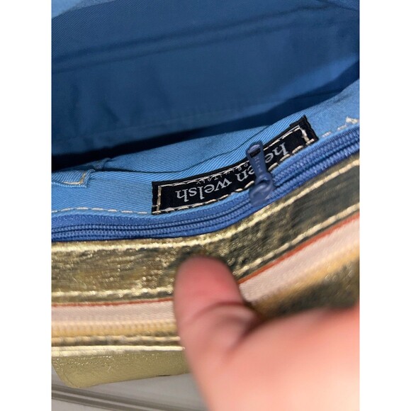 Helen Welsh Vintage NWT Gold Leather Shoulder Bag - Picture 9 of 15